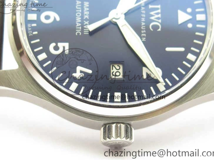 MIROTIME 0406 MARK XVIII Le Petit Prince IW327004 SS FKF 1:1 Best Edition Blue Dial On Brown Leather Strap Trendsetting 7117